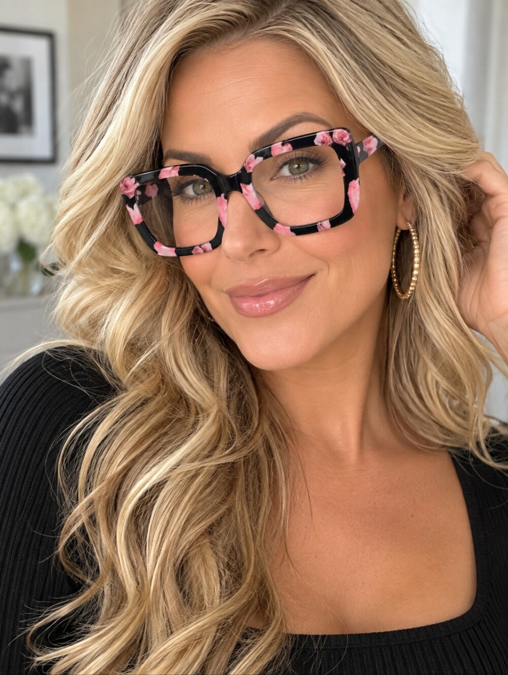 +2.00 Oversized reading glasses Anti blue light . Pink/Black
